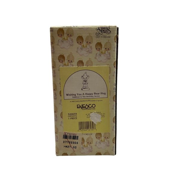 Precious Moments Figurine 1994 Wishing You A Happy Bear Hug Embrace the Joy - Picture 2 of 11